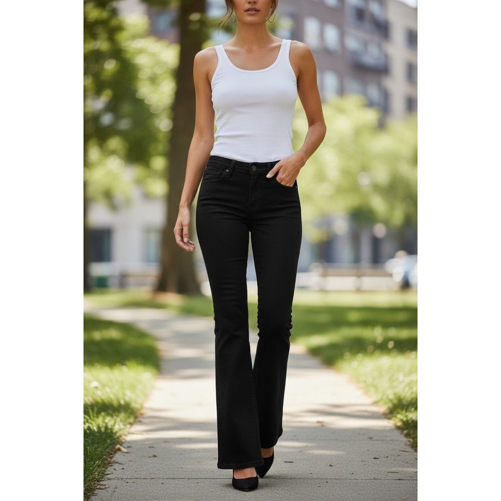 L'AGENCE SERA NWOT High Rise Bootcut Jeans Saturated Black 30x30 Flare USA $298